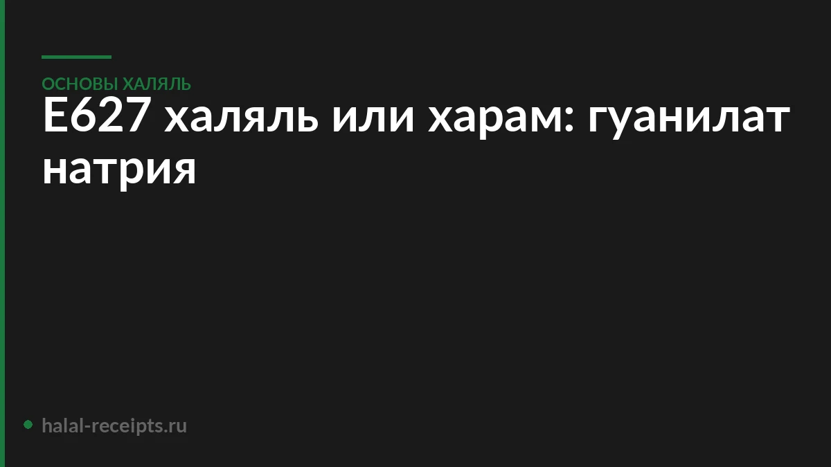 Е627 халяль или харам: гуанилат натрия