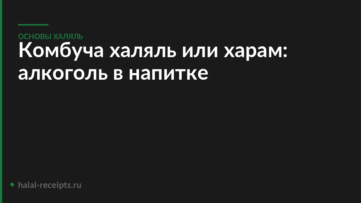 Комбуча халяль или харам: алкоголь в напитке