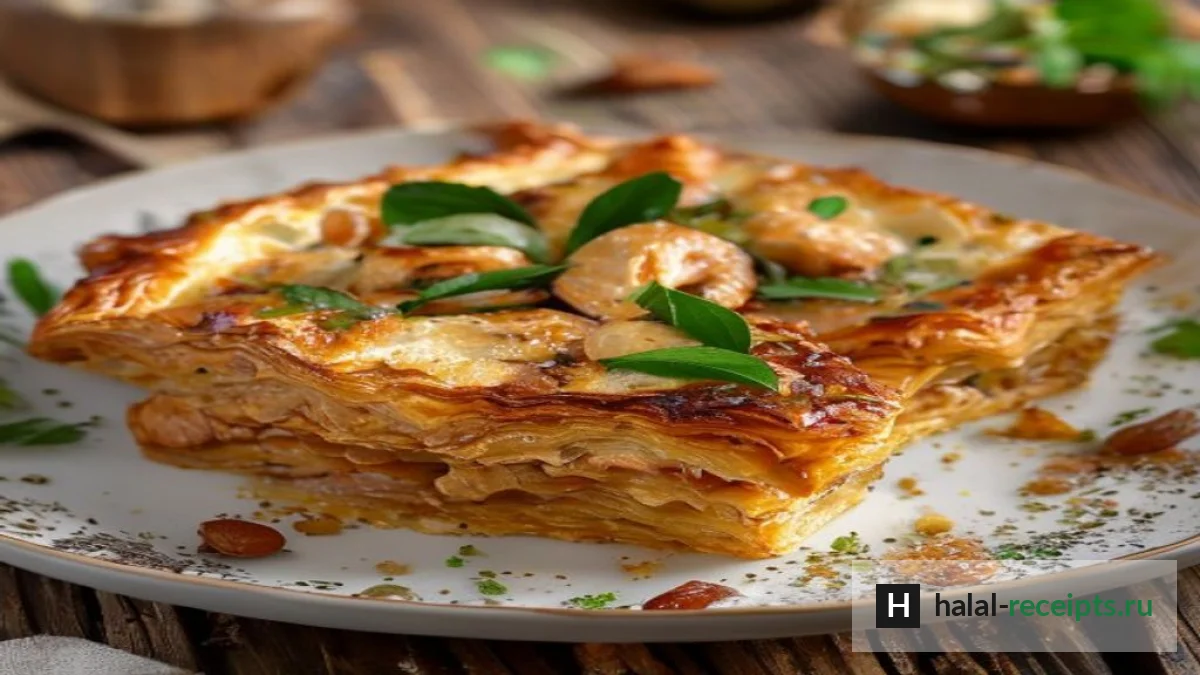 Бастилья: марокканский слоёный пирог с курицей и миндалём