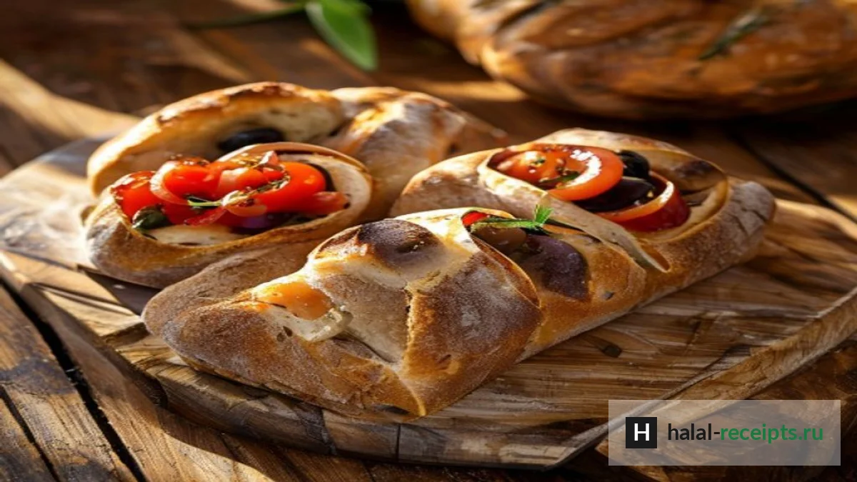 Чиабатта с оливками и вялеными томатами