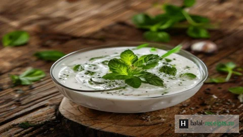 Рецепт Хайдари: густой турецкий йогурт с чесноком и мятой