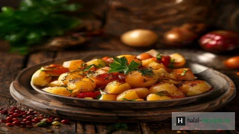 Рецепт Картофель с куркумой и специями по-восточному