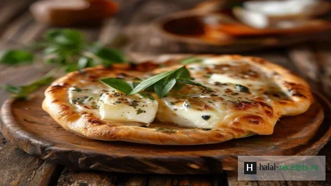 Рецепт Хачапури по-аджарски с халяльным сыром
