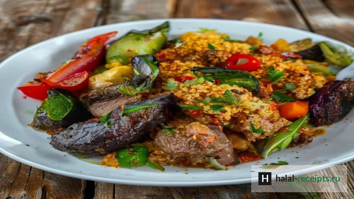 Кускус с бараниной и семью овощами