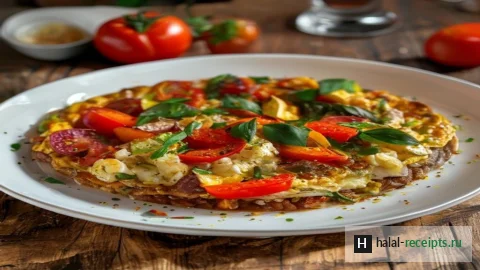 Рецепт Менемен: турецкий омлет с томатами и перцем — халяльная кухня