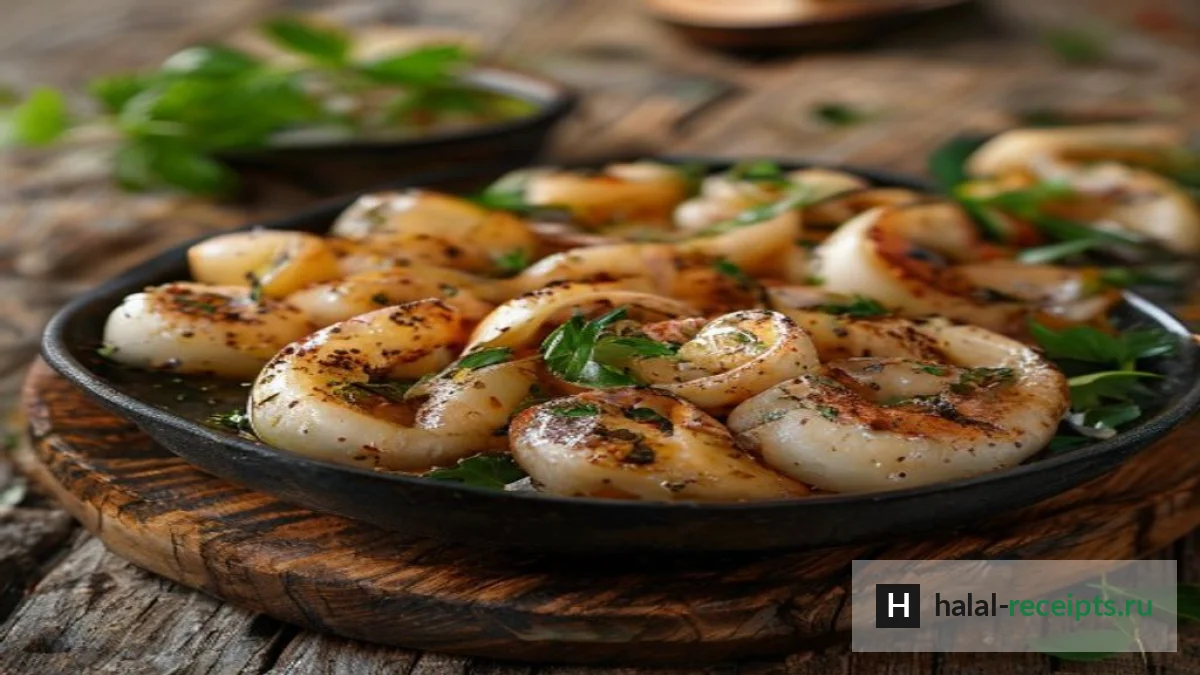 Мидии в томатном соусе с чесноком и зеленью