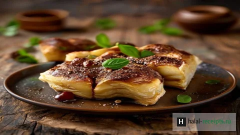 Пахлава домашняя из слоёного теста с грецкими орехами