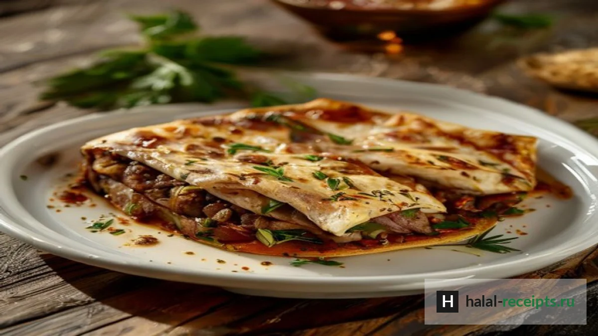 Рецепт Пидэ с говядиной: турецкая лодочка с мясной начинкой