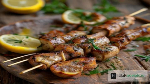 Рецепт Шашлык из индейки с лимоном и тимьяном