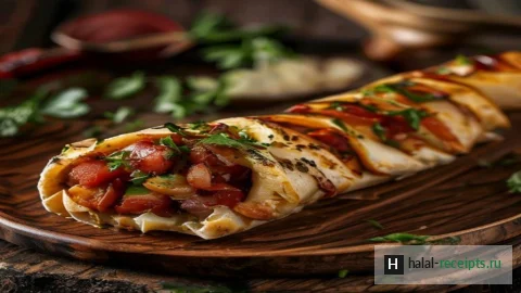 Шаурма домашняя с курицей и соусом тум