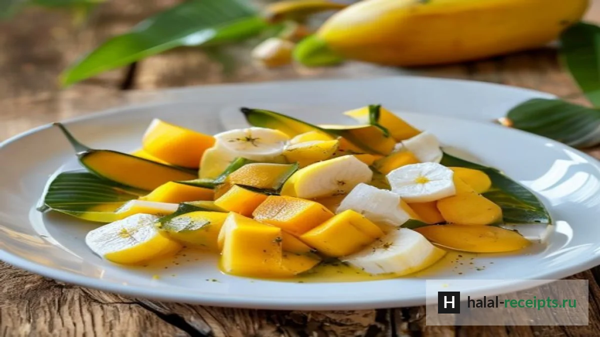 Смузи из манго, банана и кокосового молока