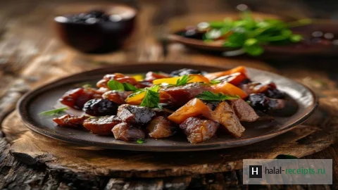 Тажин из баранины с черносливом и миндалём