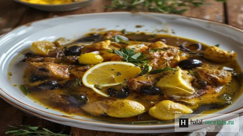 Рецепт Тажин с курицей, консервированным лимоном и оливками — халяльная кухня