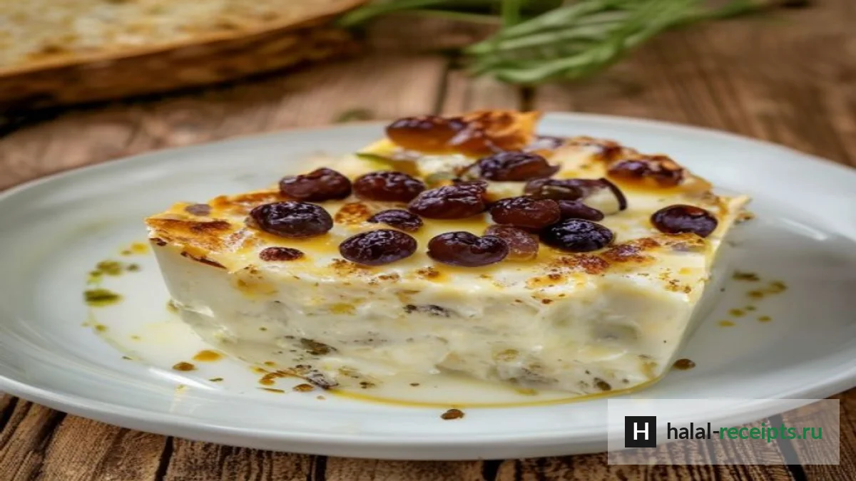 Рецепт Творожная запеканка с изюмом