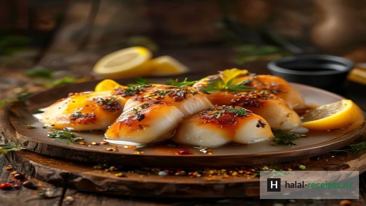 Запечённая скумбрия с горчицей и лимоном