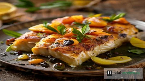 Запечённый лосось с лимоном, чесноком и зеленью